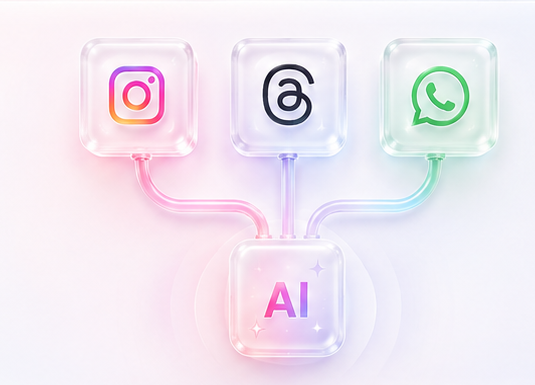 Instagram, Threads, WhatsApp and AI connected